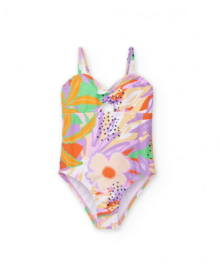 Lilac swimsuit for girl Paradise Beach collection