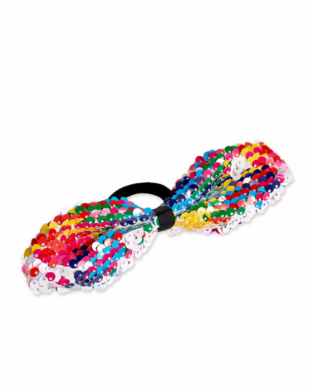 Multicolor sequin scrunchie for girl Flamingo Mood collection