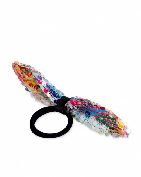 Multicolor sequin scrunchie for girl Flamingo Mood collection