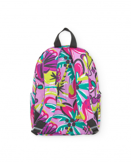 Lilac backpack for girl Flamingo Mood collection
