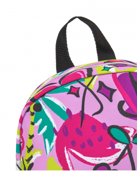 Lilac backpack for girl Flamingo Mood collection