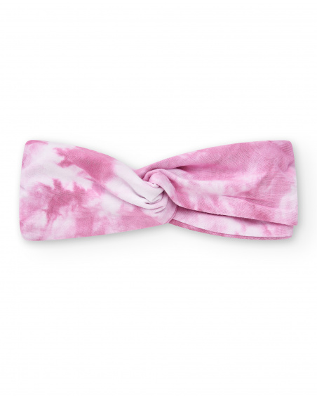 Lilac knit headband for girl Flamingo Mood collection