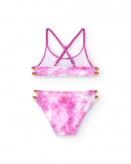 Lilac tie dye bikini for girl Flamingo Mood collection