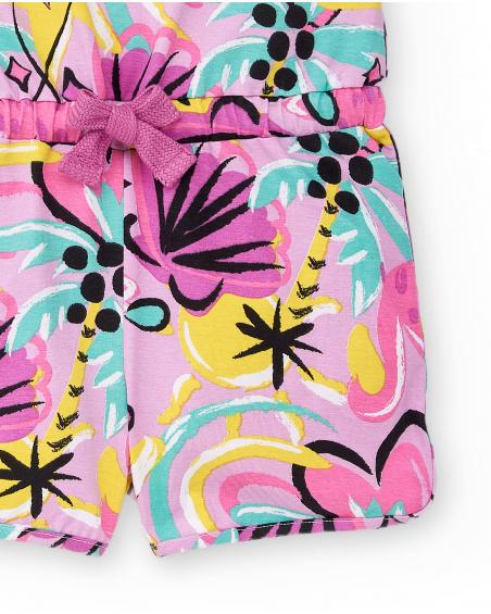 Mono punto lila niña Flamingo Mood