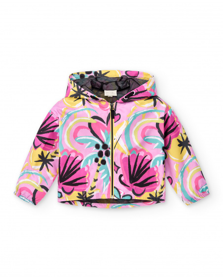 Lilac windbreaker for girl Flamingo Mood collection