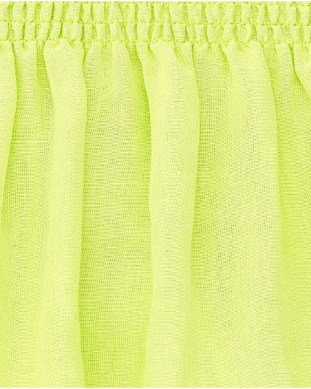 Green poplin skirt for girl Acid Bloom collection