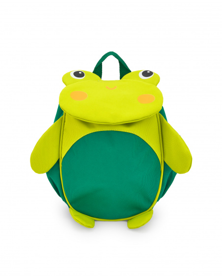 Unisex green backpack for boy and girl Water Lilies collection