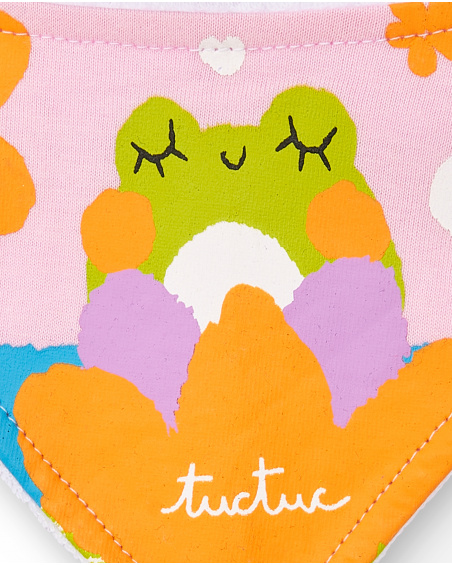 Babero bandana rosa niña Water Lilies