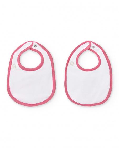 Pink bib pack for girl Over The Rainbow collection