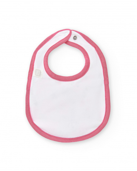 Pink bib pack for girl Over The Rainbow collection