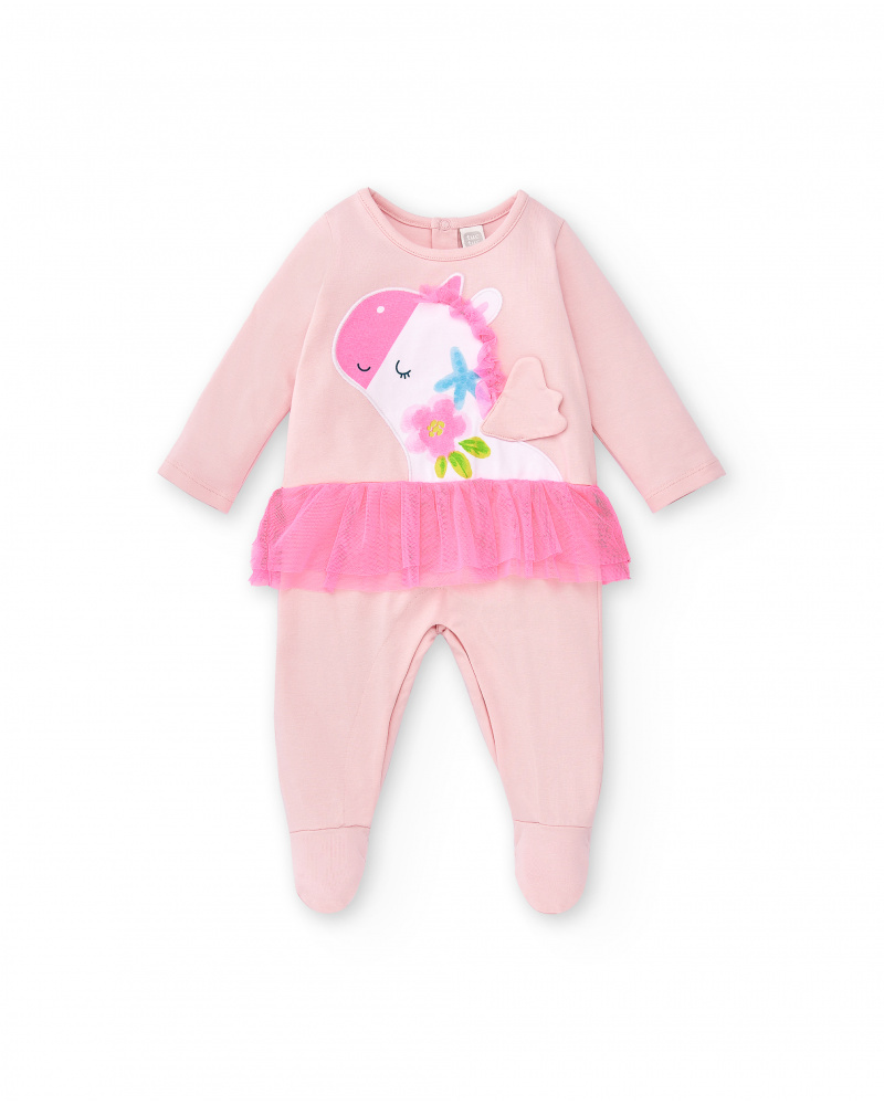 Pelele punto rosa niña Over the Rainbow