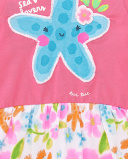 Vestido punto fucsia niña Over the Rainbow