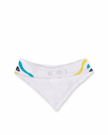 Babero bandana blanco niño Frutti