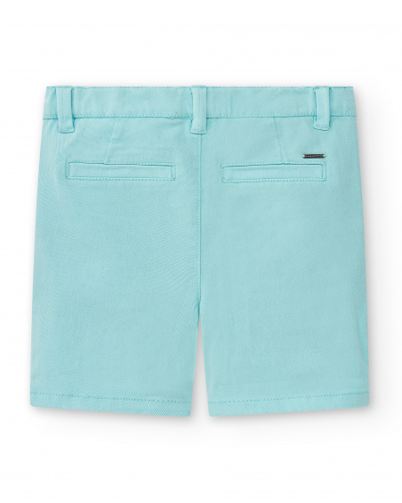 Blue twill Bermuda shorts for boy Paradiso collection