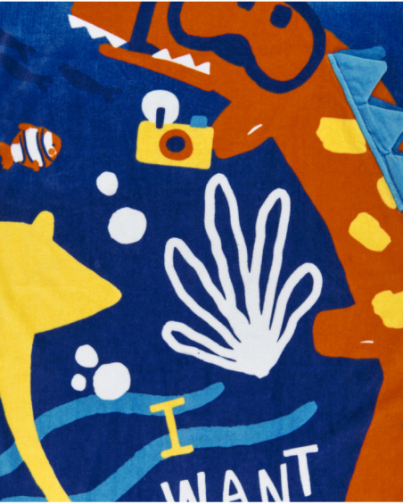 Navy boy towel for boy Salty Air collection