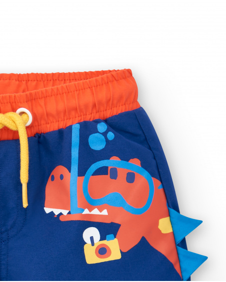 Navy blue Bermuda shorts for boy Salty Air collection