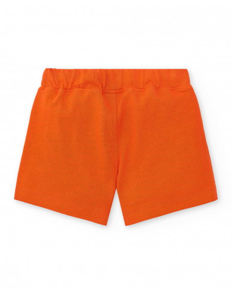 Red knit Bermuda shorts for boy Salty Air collection