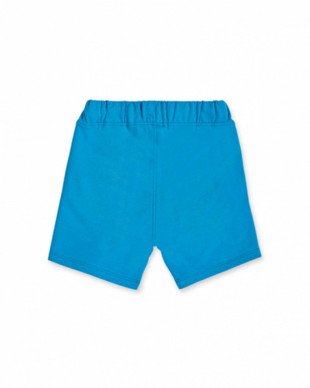 Blue plush Bermuda shorts for boy Salty Air collection