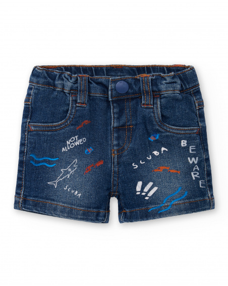 Blue denim shorts for boy Salty Air collection