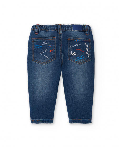 Blue denim pants for boy Salty Air collection