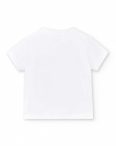 White knit t-shirt for boy Salty Air collection