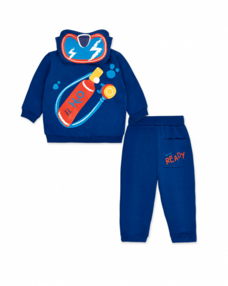 Blue plush tracksuit for boy Salty Air collection