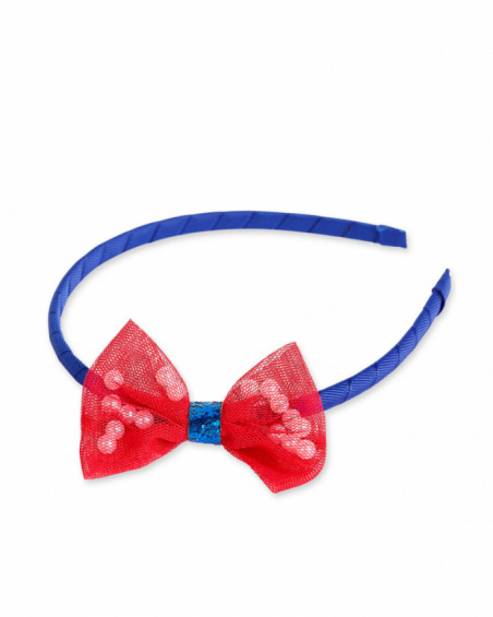 Blue rigid headband for girl Salty Air collection