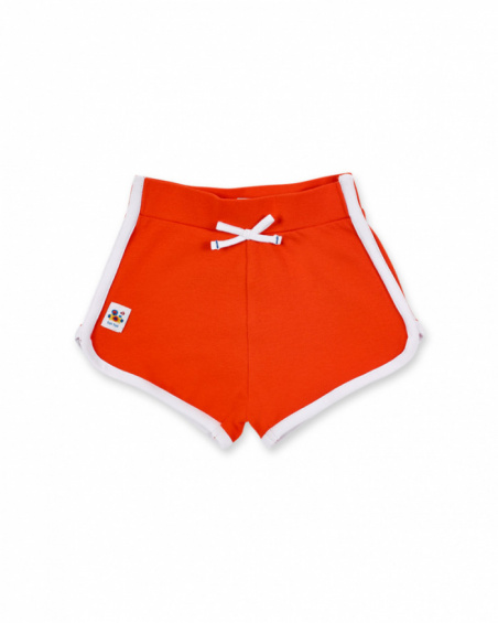 Red knit shorts for girl Salty Air collection