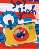 Camiseta punto blanco rojo niña Salty Air