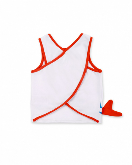 White knit tank top for girl Salty Air collection