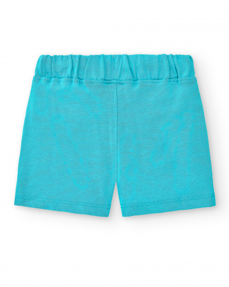 Turquoise blue knitted Bermuda shorts for boy Laguna Beach