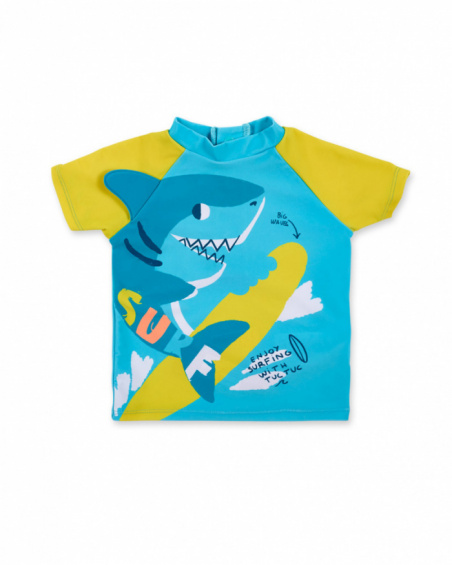Blue swim shirt for boy Laguna Beach collection