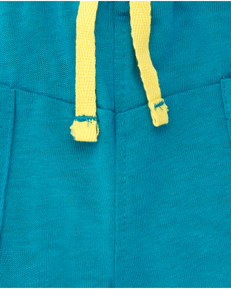 Blue knit bermuda for boy Laguna Beach collection