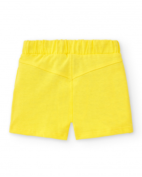 Yellow knit bermuda for boy Laguna Beach collection