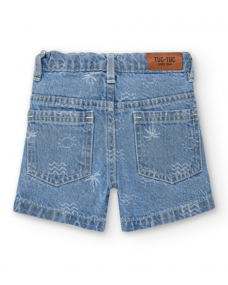 Blue denim shorts for boy Laguna Beach collection