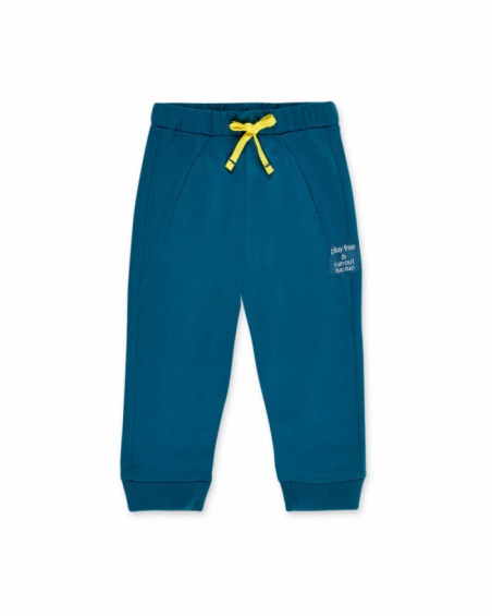 Blue plush pants for boy Laguna Beach collection