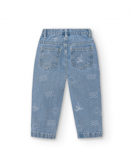 Blue denim pants for boy Laguna Beach collection