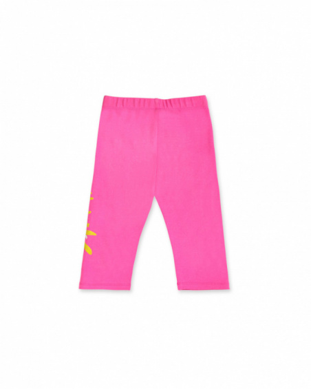 Pink knit leggings for girl Laguna Beach collection