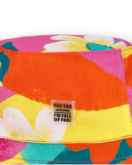 Fuscia flat hat for girl Laguna Beach collection