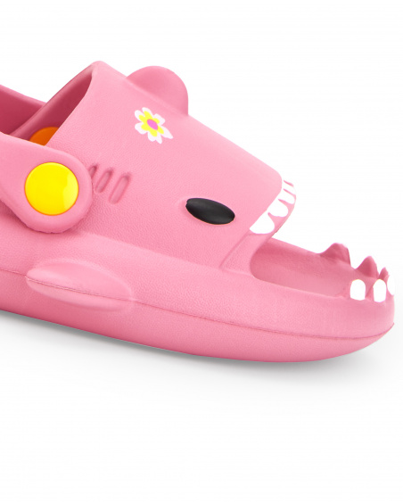 Pink rubber sandals for girl Laguna Beach collection