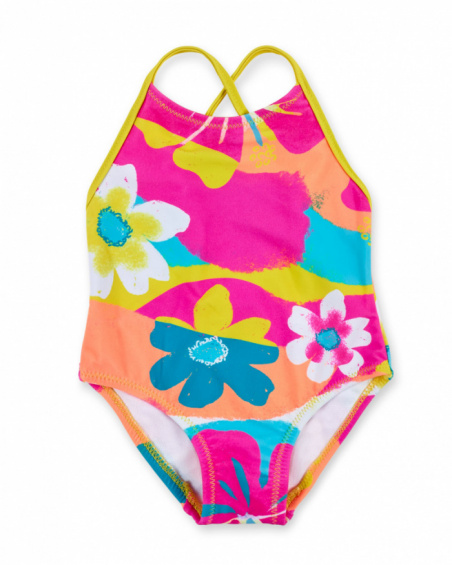 Fuchsia swimsuit for girl Laguna Beach collection