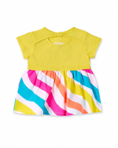 Yellow knit dress for girl Laguna Beach collection
