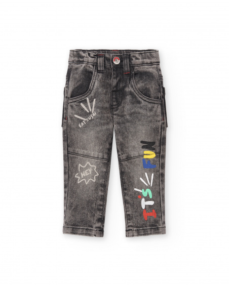 Gray denim pants for boy Hey Sushi collection