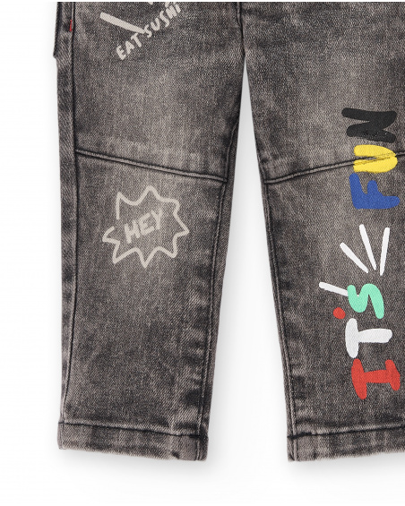 Gray denim pants for boy Hey Sushi collection