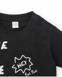 Camiseta punto negro niño Hey Sushi