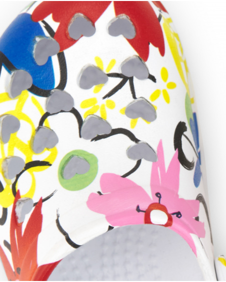 Zuecos goma blanco niña Hey Sushi