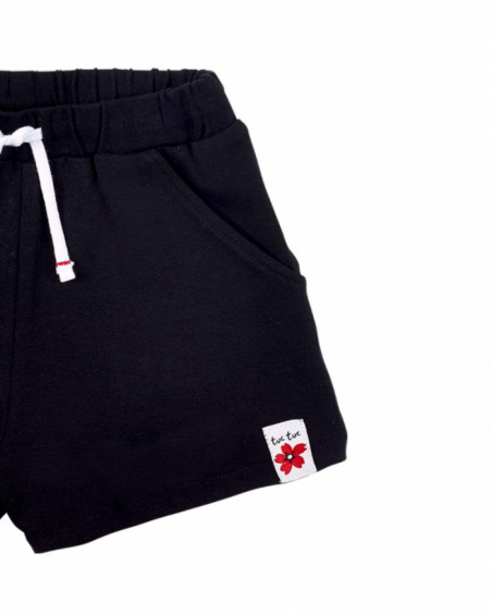 Black knit shorts for girl Hey Sushi collection