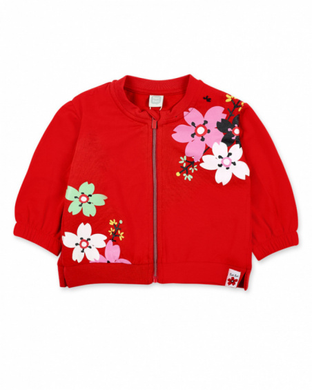 Red plush jacket for girl Hey Sushi collection