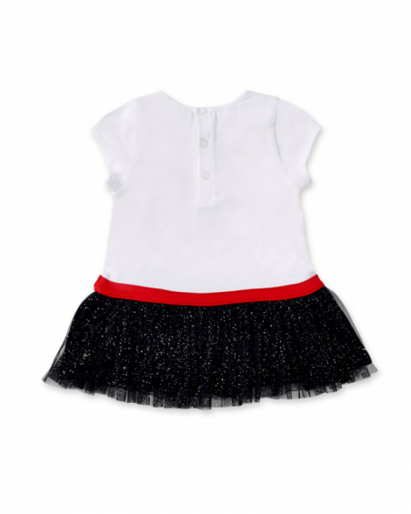 Black white tulle knit dress for girl Hey Sushi collection