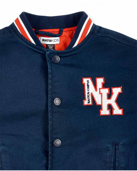 Navy knit jacket for boy Kayak Club collection